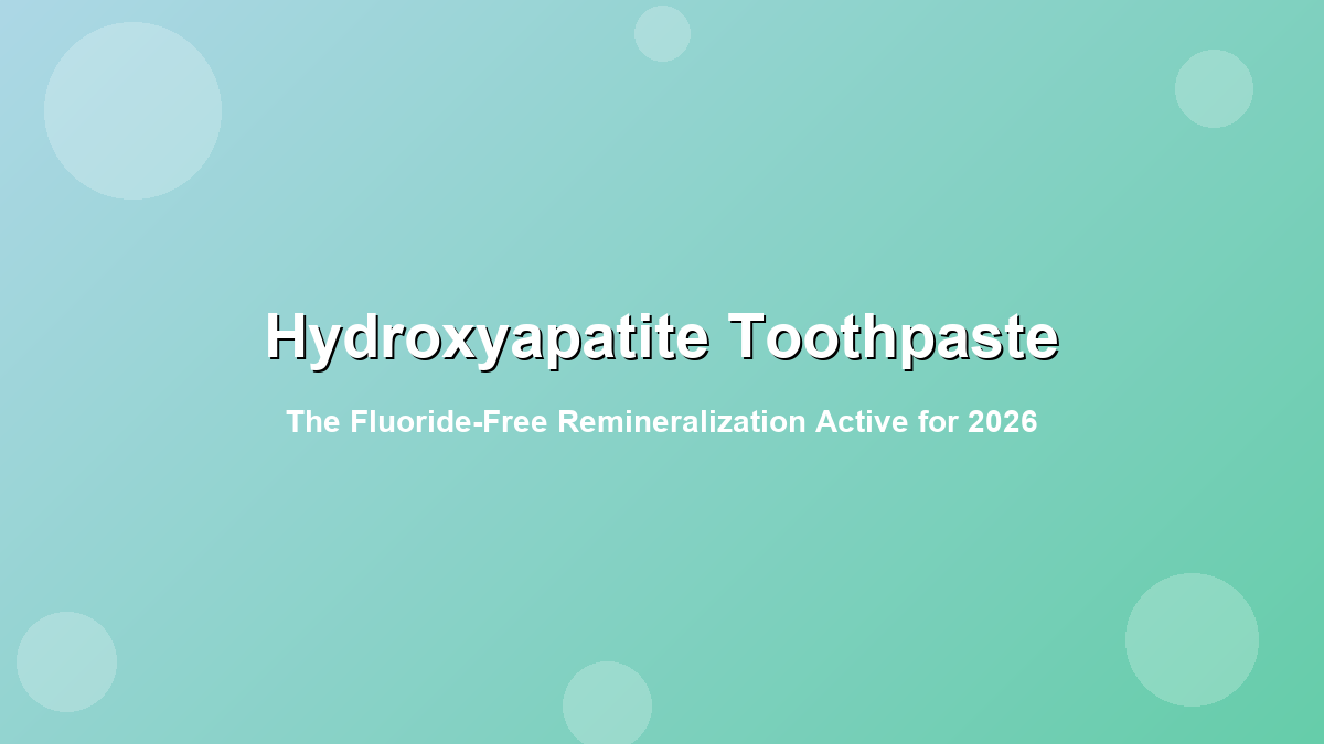 Hydroxyapatite toothpaste fluoride-free remineralization active for 2026 OEM