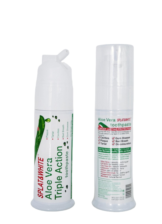 SPLAT&WHITE Aloe Vera Triple Action Bottled Toothpaste